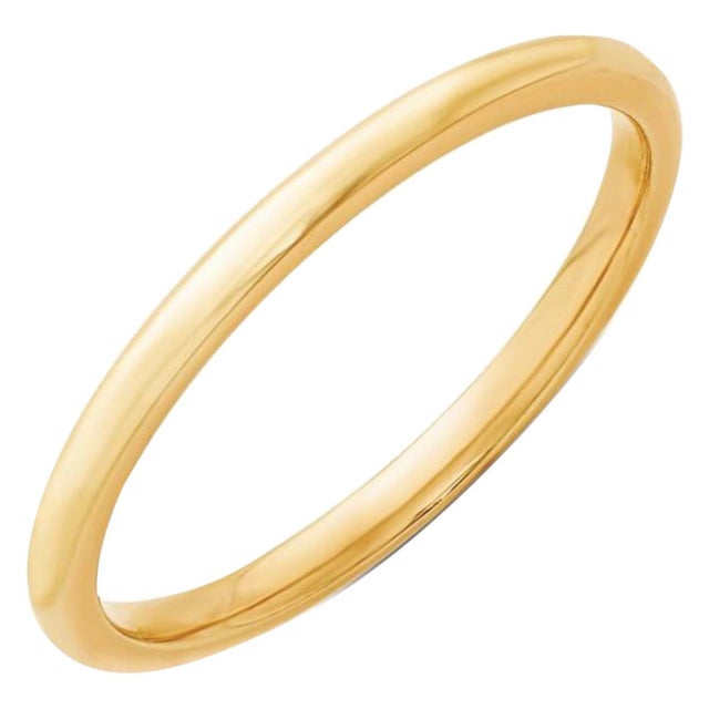 18 Karat Yellow Gold Half Round Classic Wedding Band Solid Ring, Briony Raymond For Sale - Image 17 of 18