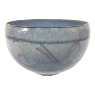 Edwin & Mary Scheier Blue Pottery Bowl For Sale