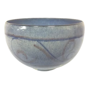 Edwin & Mary Scheier Blue Pottery Bowl