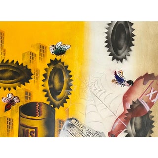 Mason Rader, Abstract Surrealist Spray Paint Mixed Media The Dump Mason Rader, 1994 For Sale