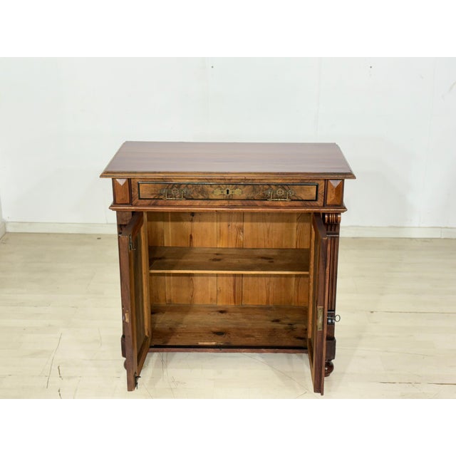 Magnificent vertiko from the Gründerzeit period (circa 1900). This piece of furniture is distinguished by its...