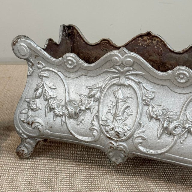 Pair Antique French Louis XIV Style Cast Iron Jardinières For Sale - Image 11 of 17