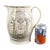 Olive-Green Transferware Masonic Creamware Jug from Staffordshire, 1800s For Sale - Image 11 of 12