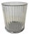 Vintage Fluted Clear Acrylic and Silver Tone Waste Paper Basket For Sale