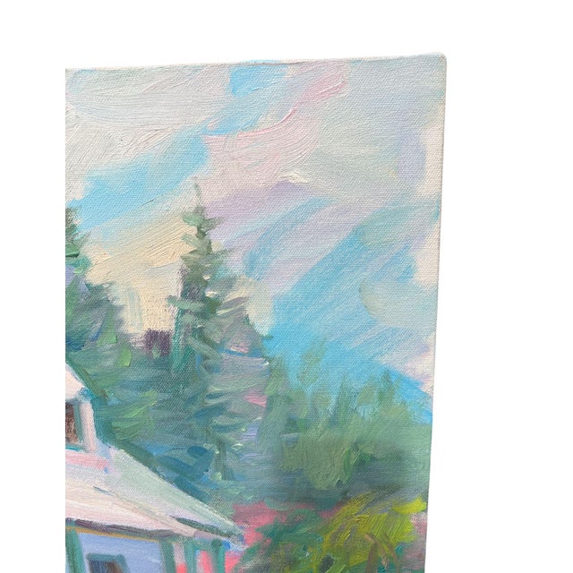 Vintage Impressionist Cottage Garden Painting, Signed by Ron McKee For Sale In Los Angeles - Image 6 of 12