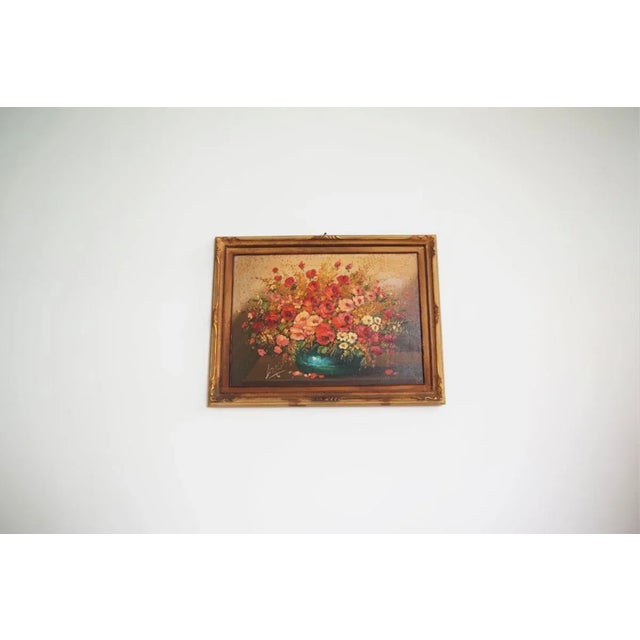 Painted Floral Composition by Lina Rossi, 1930s For Sale - Image 4 of 17