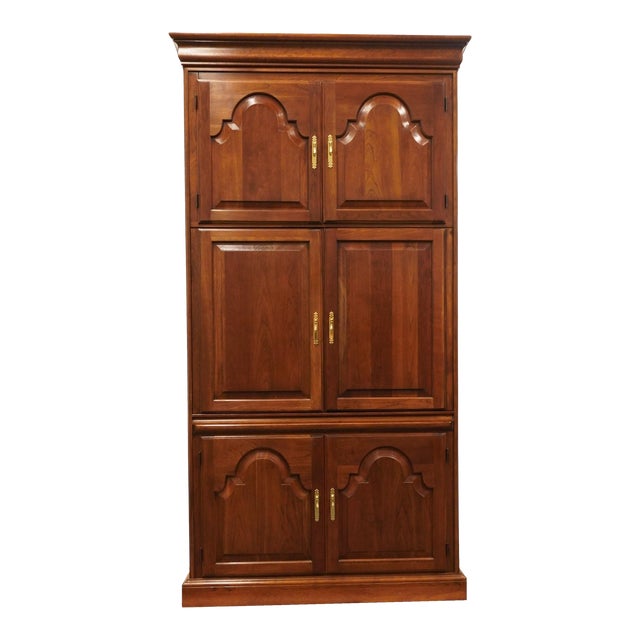Harden Furniture Solid Cherry Traditional Style 45" Media Armoire / Wall Unit For Sale