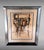 Abstract Mid 20th Century Italian Mirror Frame With Abstract Drawing on Textured Paper, Signed and Dated For Sale - Image 3 of 18