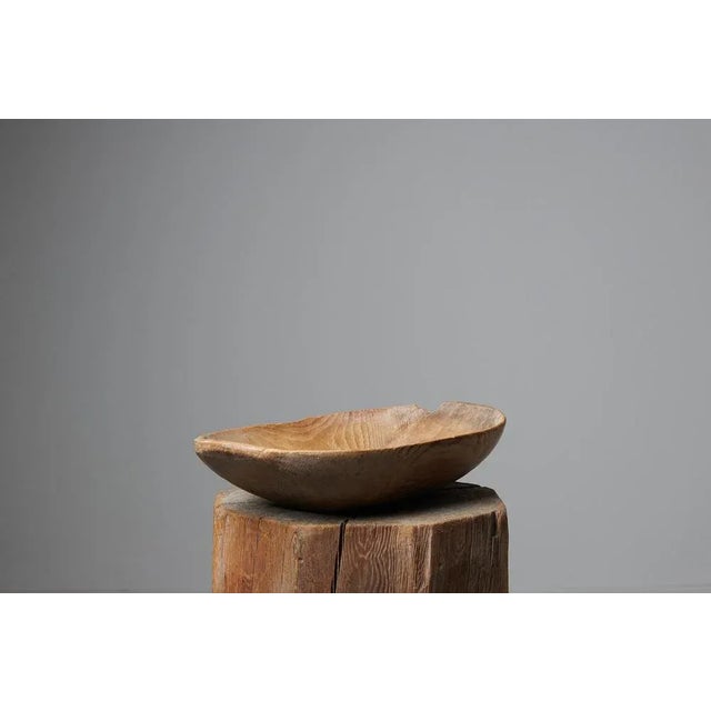 Folk Art Swedish Pine Trough Bowl For Sale - Image 4 of 7