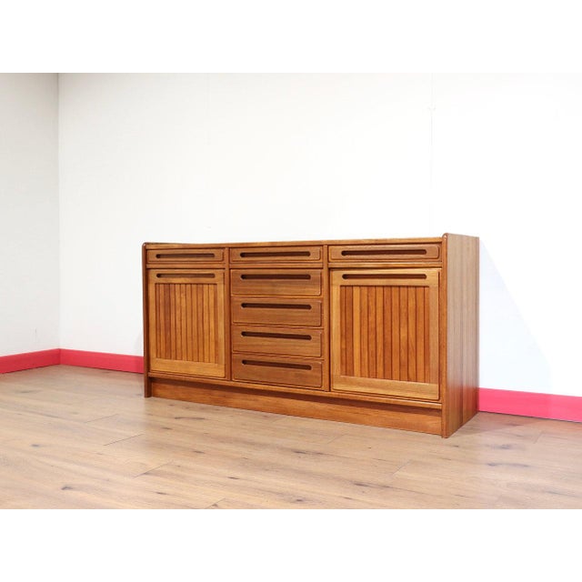 Mid Century Modern Vintage Teak Danish Sideboard Credenza in the Style of Dyrlund For Sale - Image 12 of 14