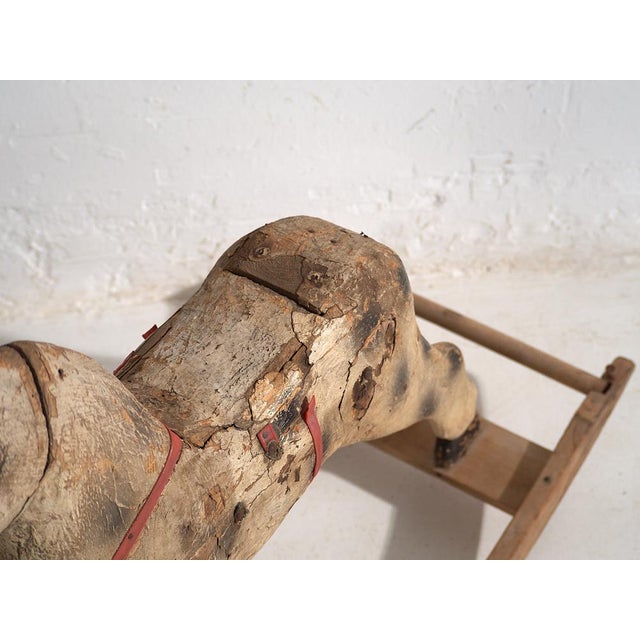 Antique French Rocking Horse, 1920 For Sale - Image 6 of 15
