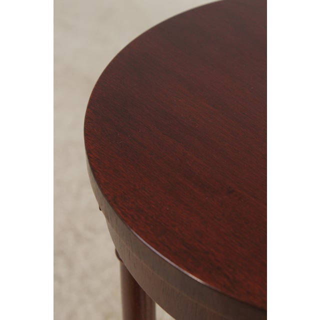 Baker Mahogany Round Plant Lamp Stand For Sale - Image 9 of 13