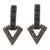 Vintage Hallmarked Diva Black Rhinestone Clip on Earrings, 1980's For Sale