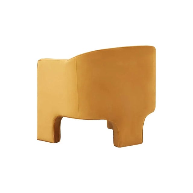 Safavieh Londyn Upholstered Accent Chair - Pumpkin Orange For Sale - Image 4 of 6