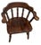 English Antiqued Pine Tavern Captain's Chairs - Set of 4 - Vintage Late 20th Century For Sale - Image 3 of 7