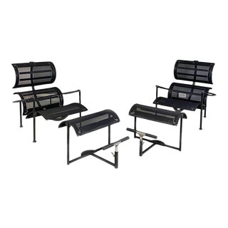 Italian Modern Black Signorina Chan Armchairs attributed to Carlo Forcolini for Alias, 1986, Set of 4 For Sale