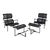 Italian Modern Black Signorina Chan Armchairs attributed to Carlo Forcolini for Alias, 1986, Set of 4 For Sale