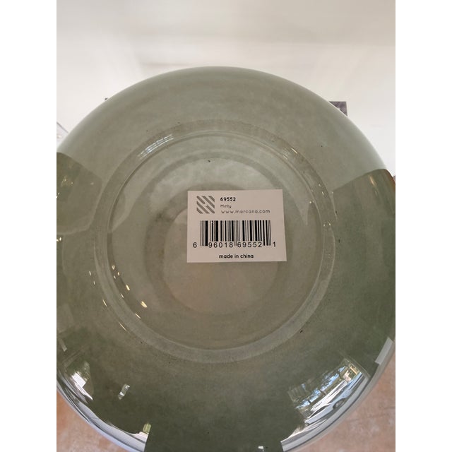 Mercana Green and Brass Vase For Sale - Image 4 of 4