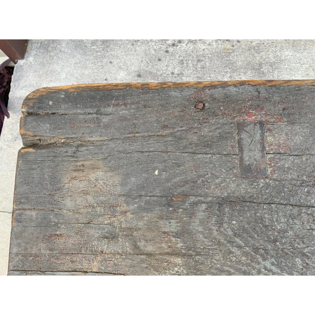 Mid 19th Century Primitive Painted Bench For Sale - Image 12 of 12