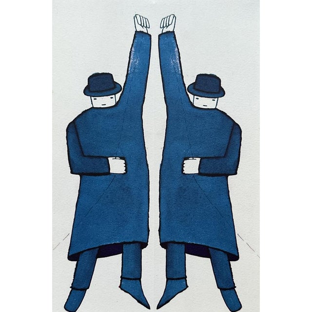 Jean-Michel Folon, Man and His Double, 1977 For Sale - Image 6 of 6