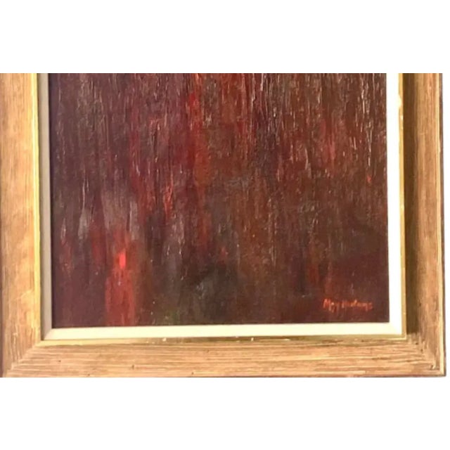 Midcentury Abstract Original Oil Painting Signed May Heiloms For Sale - Image 10 of 12