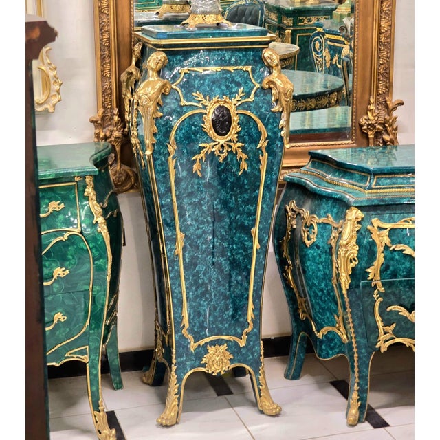Introduce timeless French elegance into your home with this breathtaking Louis XV-style pedestal. Finished in a rich...