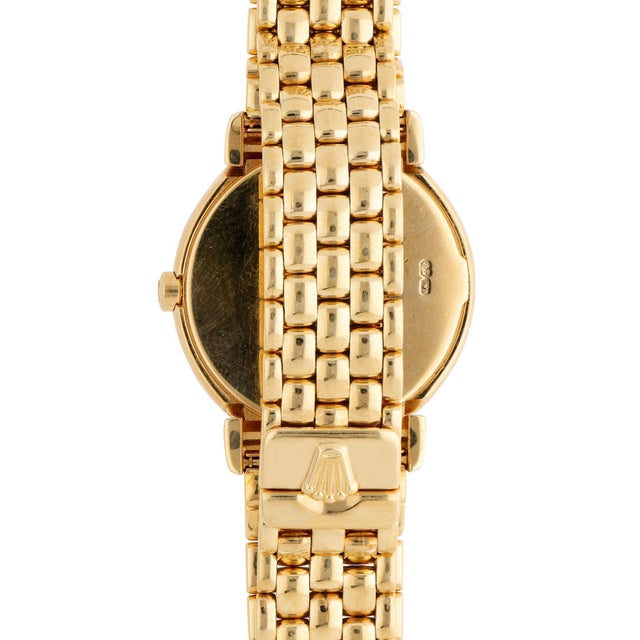 Rolex Vintage Rolex Cellini 6621 Diamond Hour Marker 18k Gold 26mm Watch For Sale - Image 4 of 17