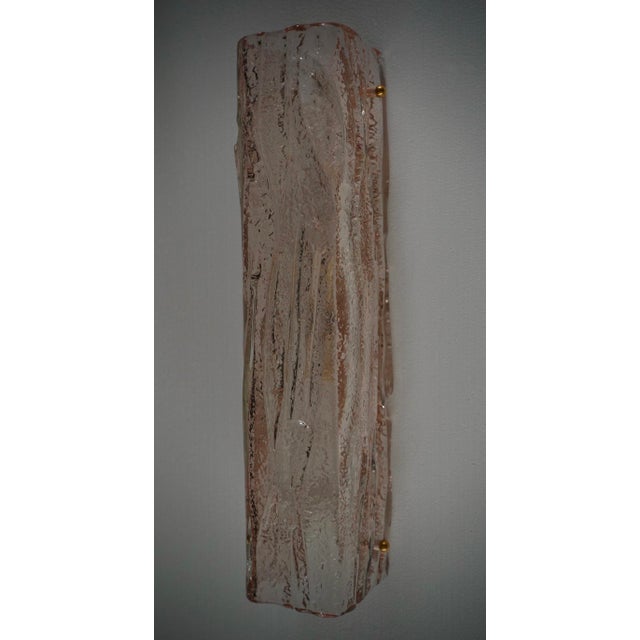 Murano Art Glass Light Pink Color Wall Light For Sale - Image 6 of 9