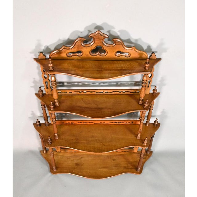 French Shelving Unit in Walnut For Sale - Image 5 of 16