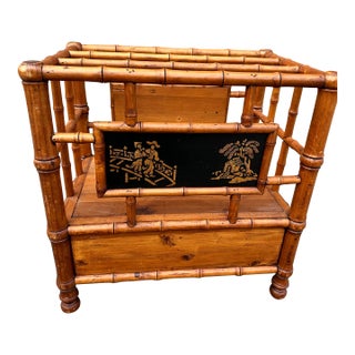 Faux Bamboo Newspaper Rack For Sale