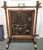 Late 19th Century C. 1880 English Arts and Crafts Movement Hammered Copper Oak Rotating Fireplace Screen Signed "Dase" For Sale - Image 5 of 5