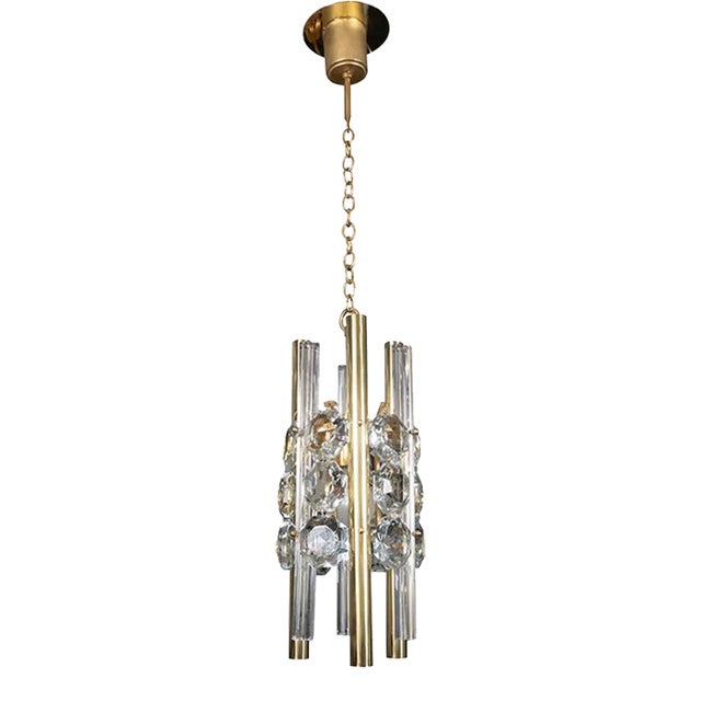 Cut Crystal Pendant in the Style of Lobmeyr For Sale