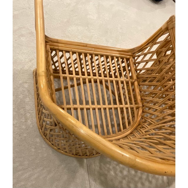 Vintage Rattan Club Chairs For Sale - Image 9 of 10