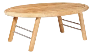 Hi Teak Aalto Oval Outdoor Teak Coffee Table