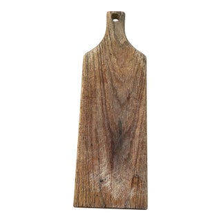 Vintage Rustic Wooden Cutting Bread Board Weathered Grain For Sale