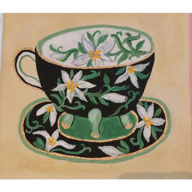 Contemporary Cupcakes and Teacups Artist Proof on Canvas For Sale - Image 3 of 4