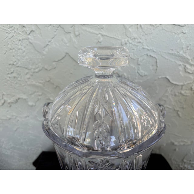 Vintage Block Crystal 24% Full Lead Crystal Lidded Urn Candy Jar For Sale In Orlando - Image 6 of 11