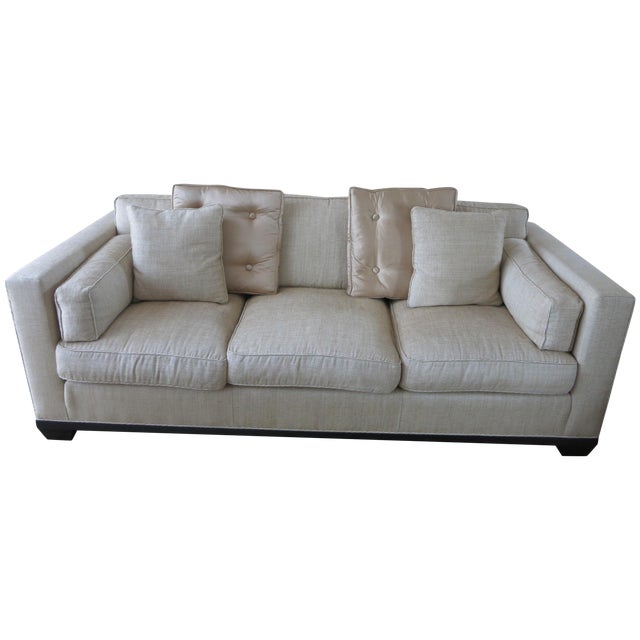 Baker Reeded Base Sofa By Barbara Barry