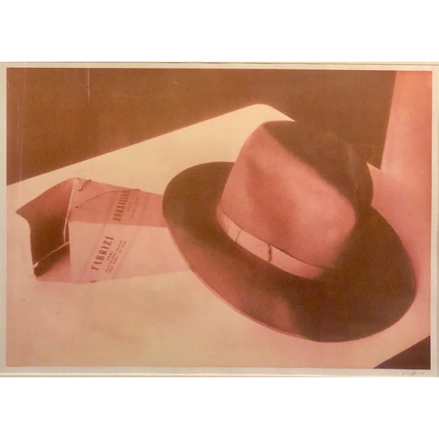Paper David Aschkenas Large Vintage Photograph Polaroid Transfer Photo Print Borsalino Hat Signed 1996, 1996 For Sale - Image 7 of 7