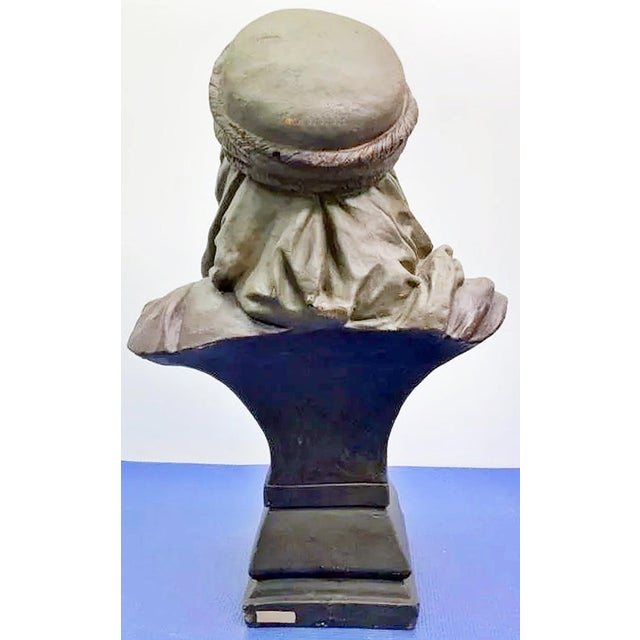 Late 19th Century Saracen Terracotta Nubian Arab Bust After Guluche For Sale - Image 11 of 13