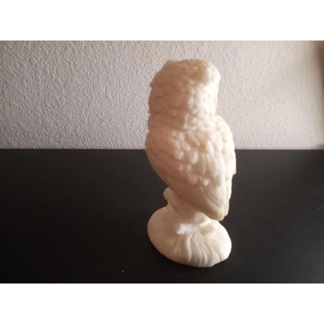Alabaster White Owl Figurine For Sale - Image 4 of 6