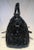 Prada Black Patent Leather Gaufre Ruched Handbag Tote in excellent condition. Black patent leather exterior in signature...