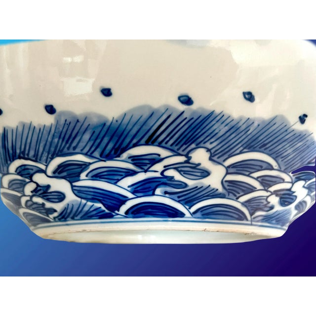 Large Chinese Artist Signed Blue and White Porcelain Floor Vase, Mountains, Lakes & Waterfalls (Shan Shui) Landscapes, For Sale - Image 10 of 16