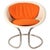 1970s Vintage Small Fiberglass Armchair in Metal and Textile, Italy, 1970s For Sale - Image 5 of 5