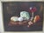 Carlo Wahlbeck Gold Frame Fruit Cheese Bread & Wine Still Life Oil Painting For Sale - Image 4 of 7