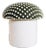 Mushroom Ottoman in Green Wool Fly Agaric For Sale