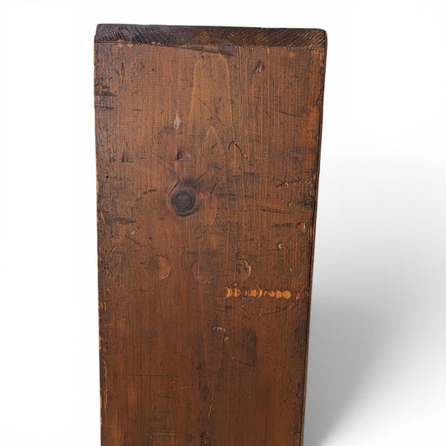 Vintage Primitive Rustic Low Wood Bookcase No. 57b For Sale - Image 9 of 18