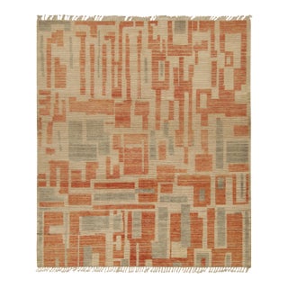 Rug & Kilim’s Modern Rug with Beige-brown Geometric Patterns - 5x8 For Sale