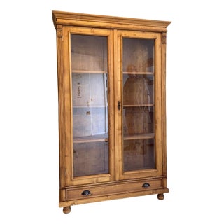 Antique Farmhouse Display Cabinet For Sale