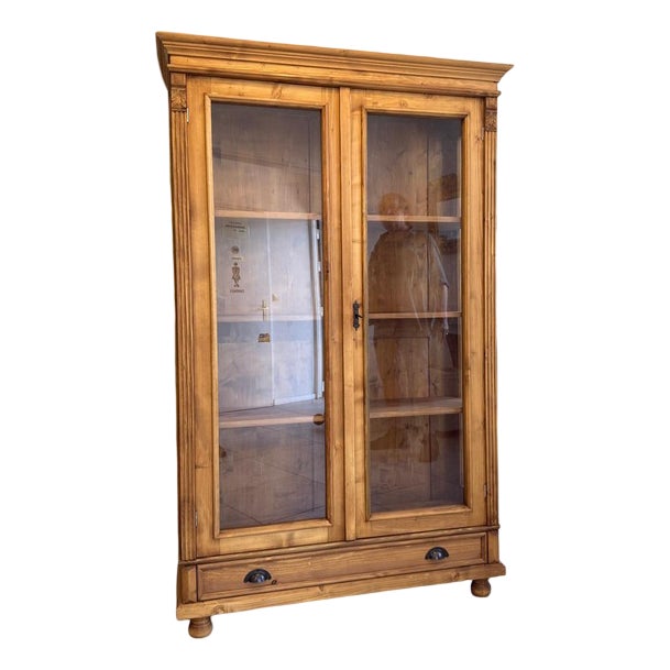 Antique Farmhouse Display Cabinet For Sale